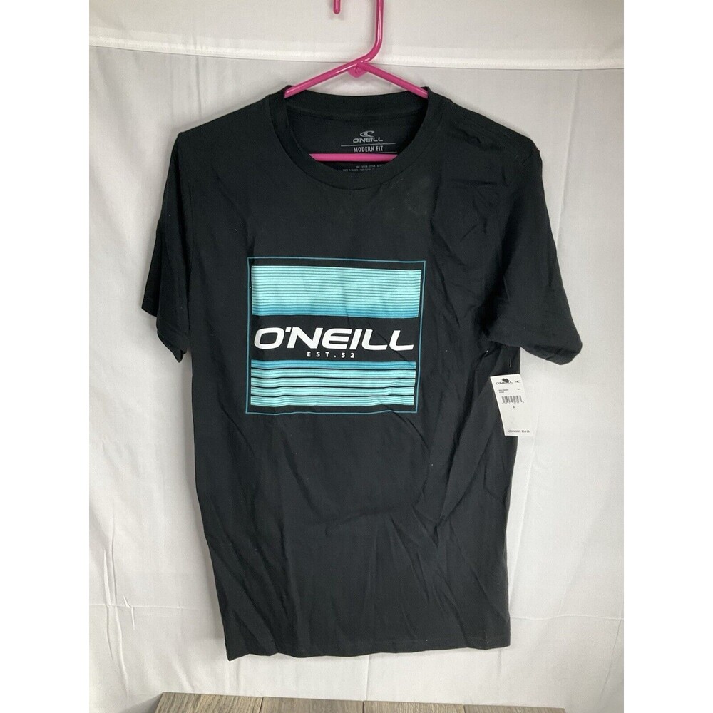 O'neill Shirt Mens Small Black &Teal Est 52 Modern Fit Mens New